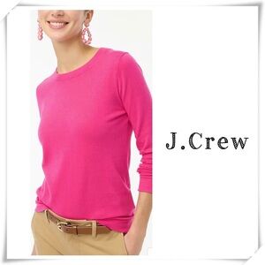 J.Crew Teddie Marino Wool Blend Cotton Crew-Neck Sweater Pink Size S #F5199 New